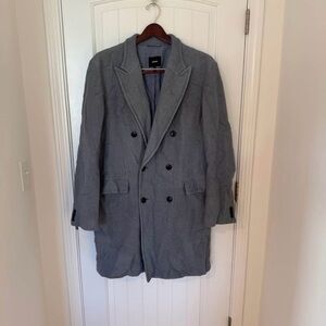 Men's blue Double-Breasted Coat